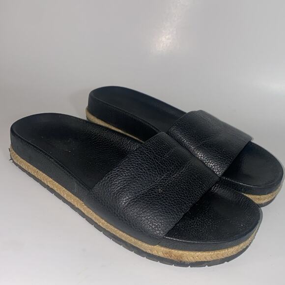 VINCE Aurelia Leather Slides - Picture 9 of 9